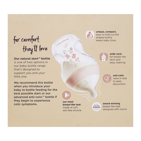 Tommee Tippee Natural Start PP Feeding Bottle, BPA Free, 260ml, For 3 Months +, Medium Flow, 2-Pack, 423916 - Image 3