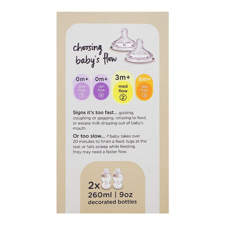 Tommee Tippee Natural Start PP Feeding Bottle, BPA Free, 260ml, For 3 Months +, Medium Flow, 2-Pack, 423916 - Image 4