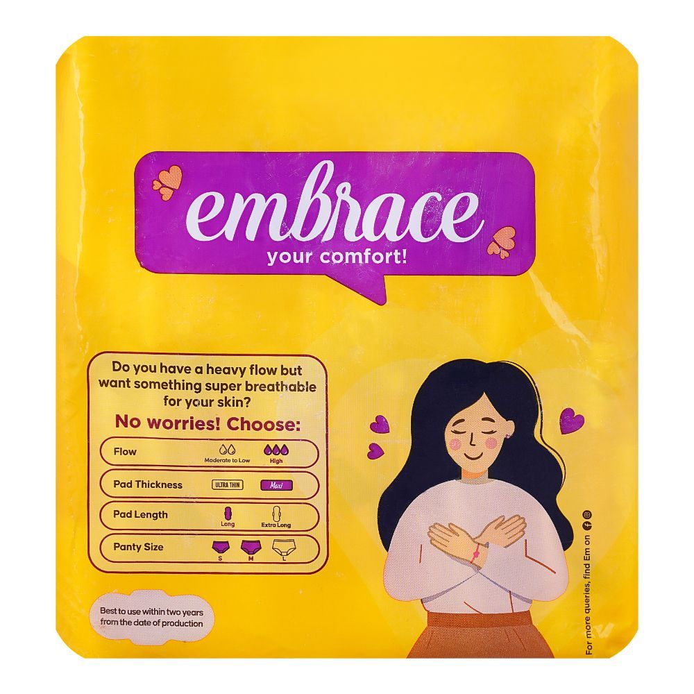 Embrace Sensitive Maxi Pads, Long, Trio Pack, 28-Pack, Rs.150/- Off - Image 3