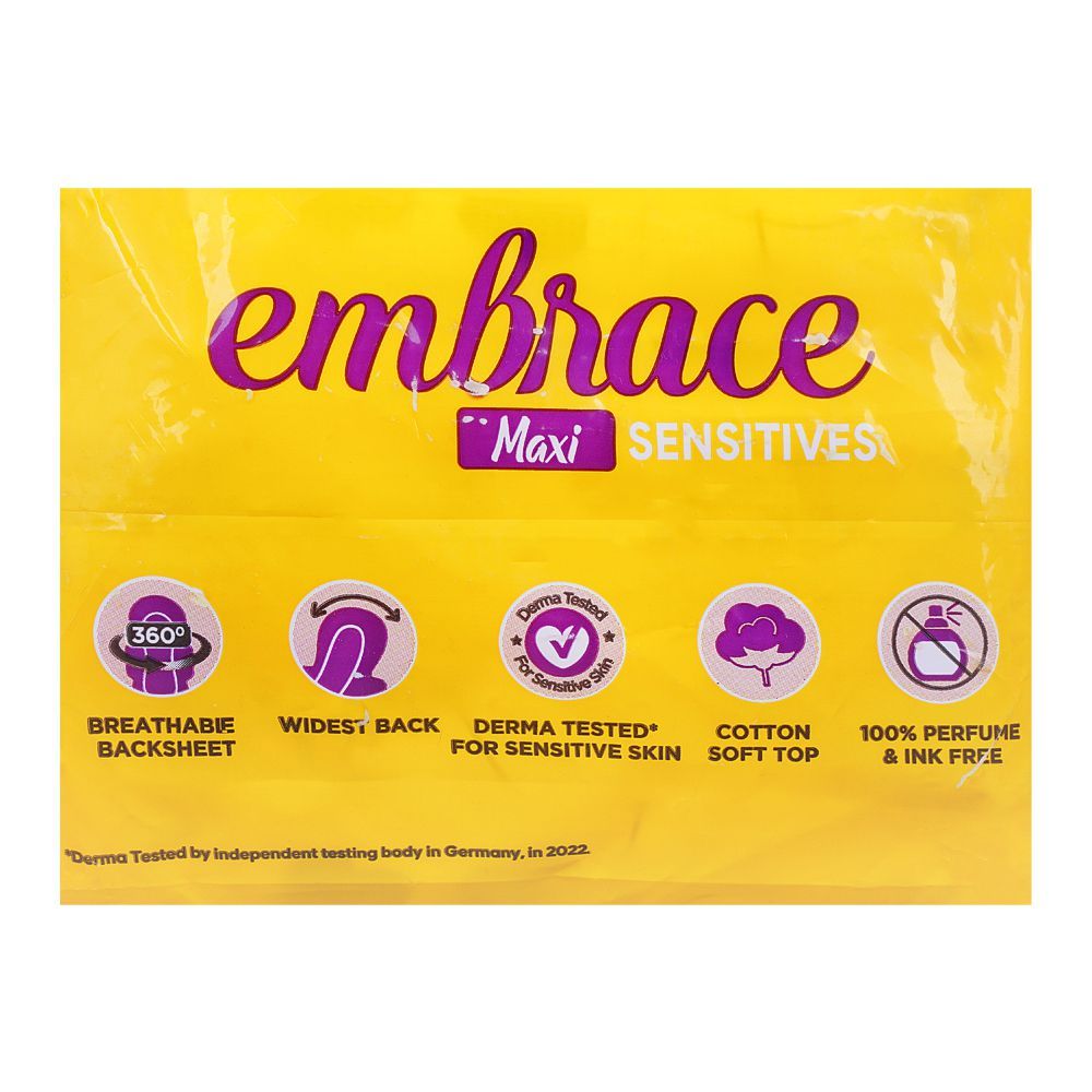 Embrace Sensitive Maxi Pads, Long, Trio Pack, 28-Pack, Rs.150/- Off - Image 5