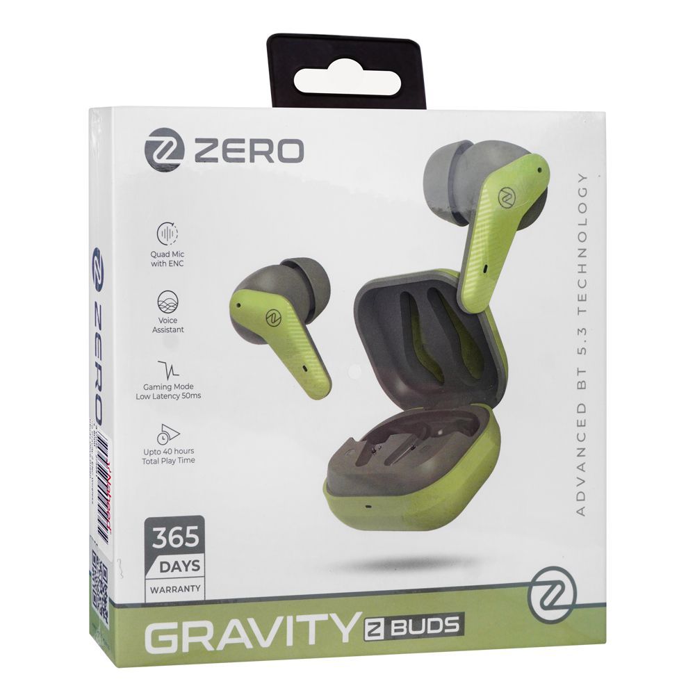 Zero Gravity Wireless Earbuds, Quad Mic With ENC Heavy Bass Drivers, 40 Hours Playtime, IPx5 Water Resistant, Olive Green - Image 2