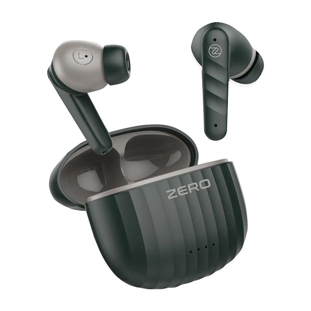 Zero Carbon Wireless Earbuds, Quad Mic With ENC Super Loud Sound, 25 Hours Playtime, IPx5 Water Resistant, Dark Green - Main Image