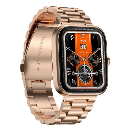 Zero 1.83" HD Display Meta Smart Watch, Stainless Steel Body, Water Resistant, BT Calling, Rose Gold - Main Image