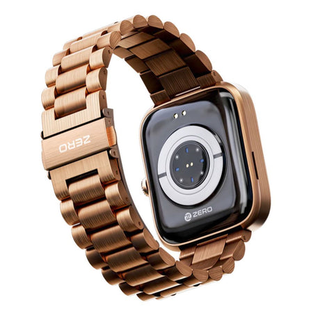 Zero 1.83" HD Display Meta Smart Watch, Stainless Steel Body, Water Resistant, BT Calling, Rose Gold - Image 2