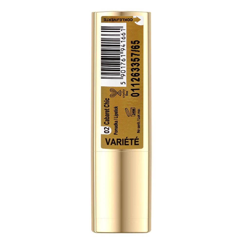 Eveline Variete Satin Lipstick, Cruelty Free, 02 Cabaret Chic - Image 3