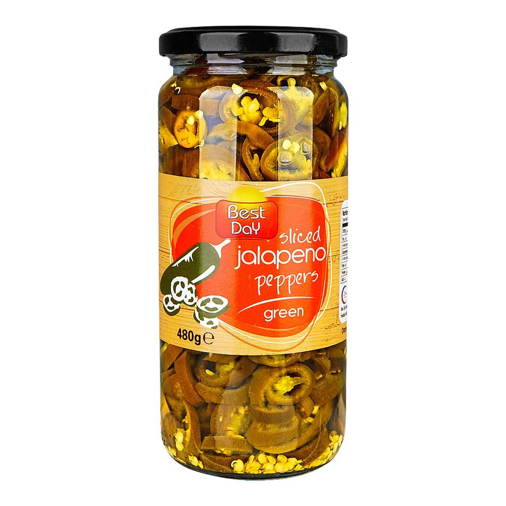 Best Day Sliced Green Jalapeno Peppersm 480g - Main Image
