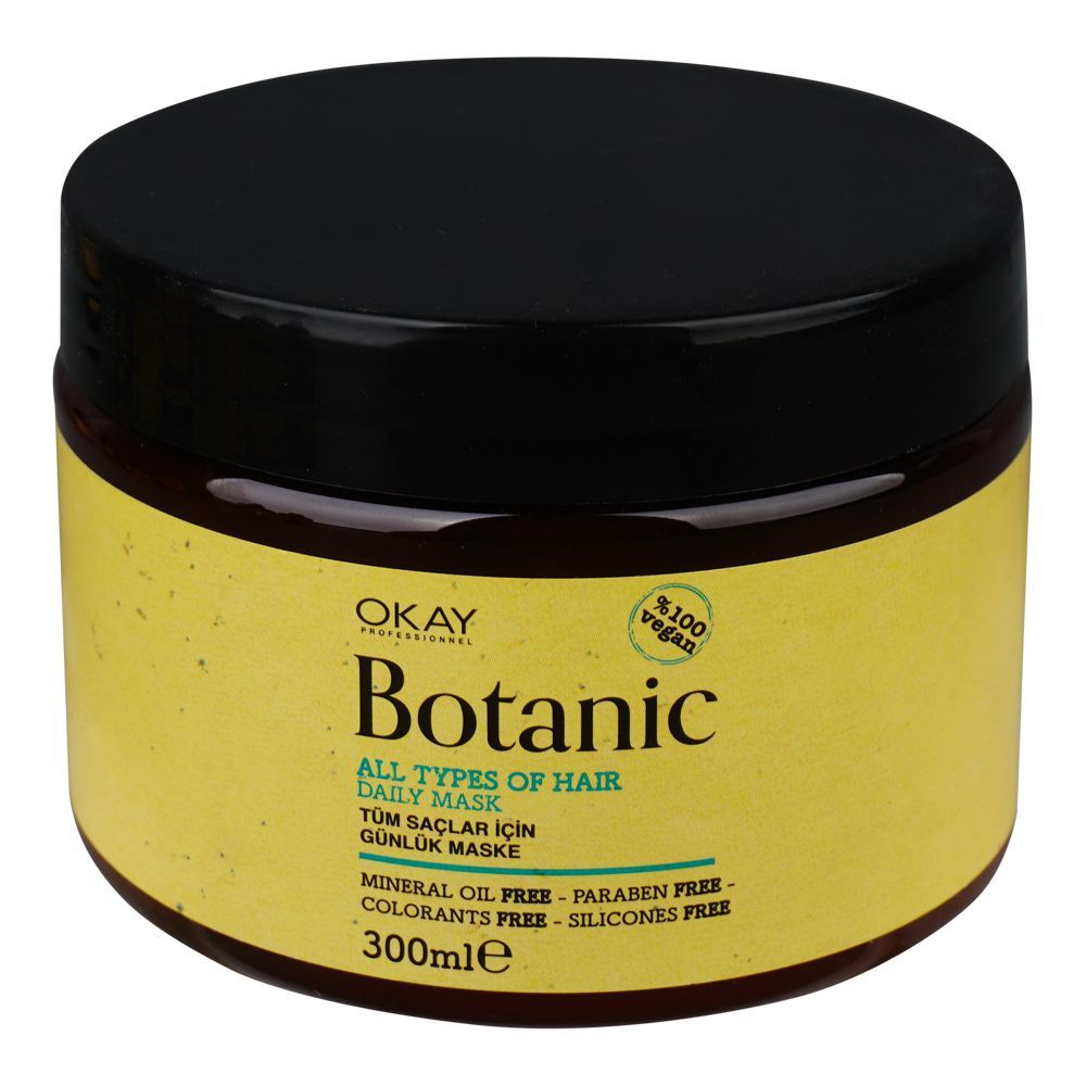 Okay Professionel Botanic Daily Mask, Vegan, Paraben Free, For All Hair Types, 300ml - Main Image