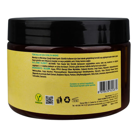 Okay Professionel Botanic Daily Mask, Vegan, Paraben Free, For All Hair Types, 300ml - Image 3