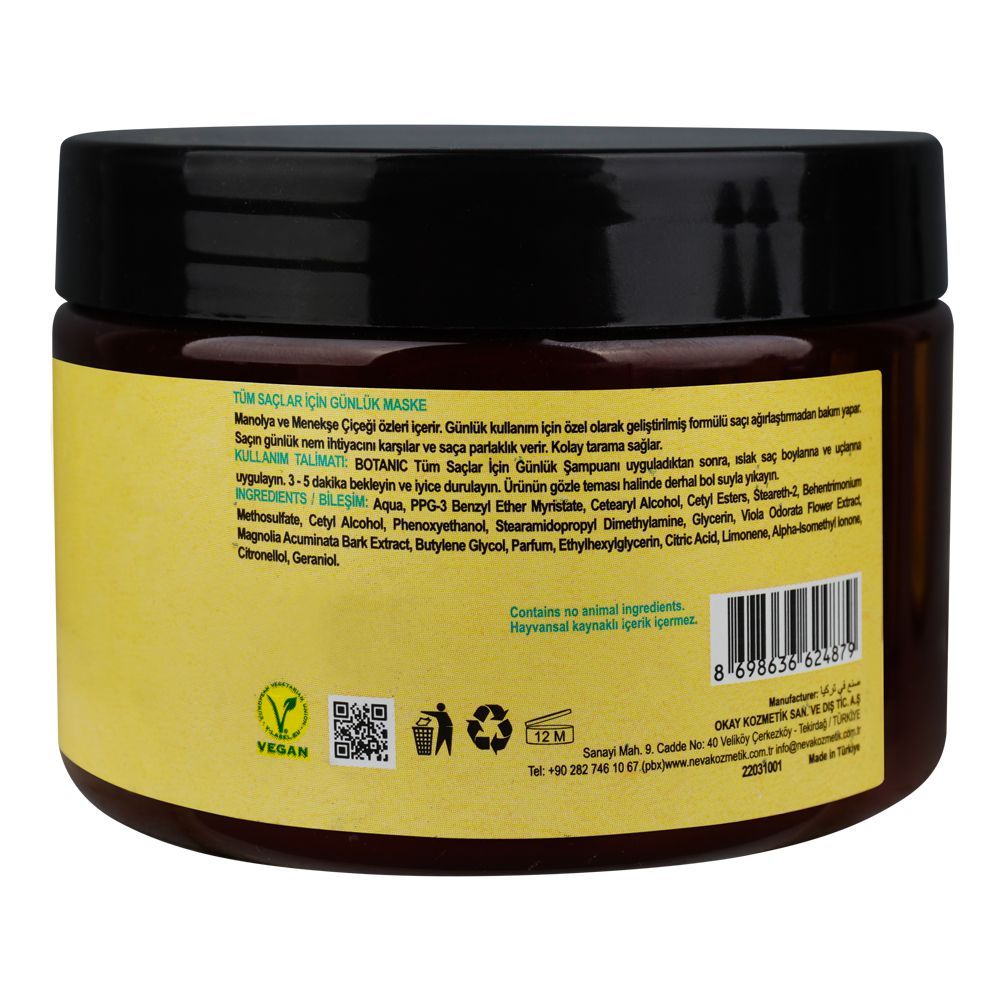 Okay Professionel Botanic Daily Mask, Vegan, Paraben Free, For All Hair Types, 300ml - Image 3