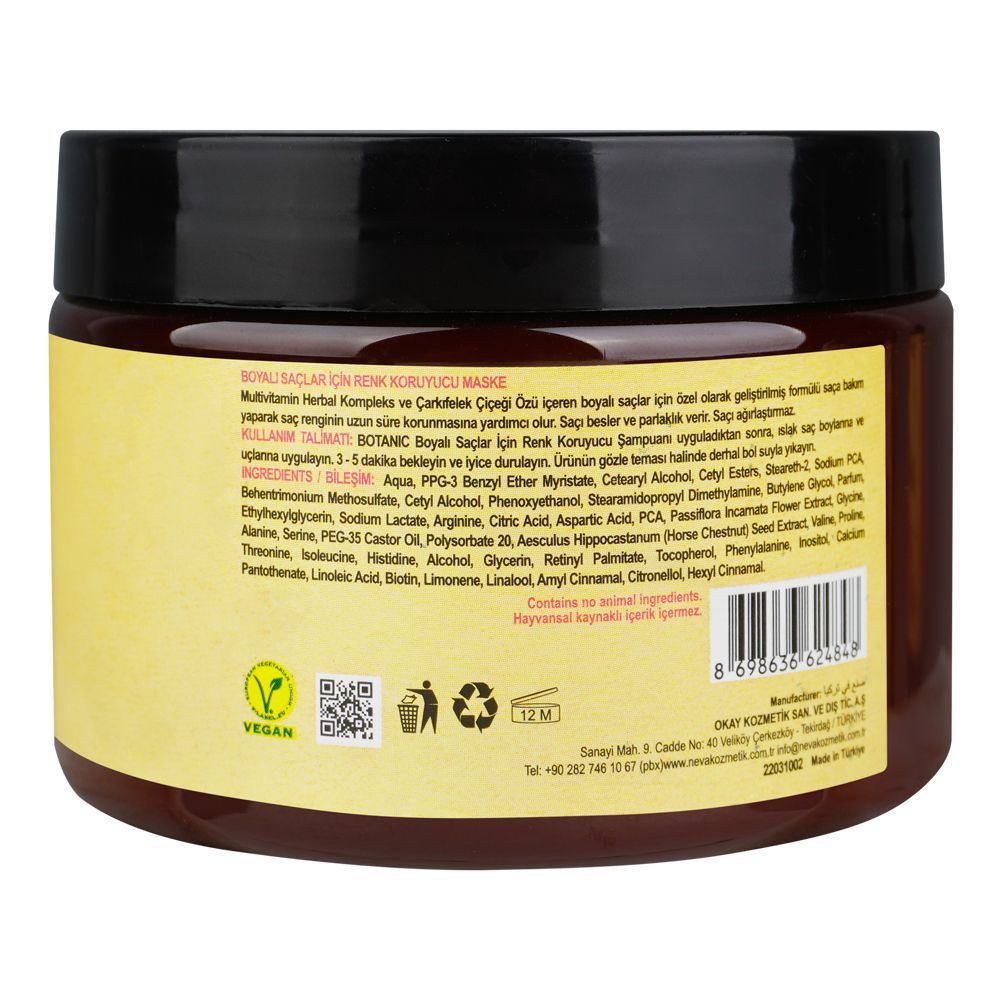 Okay Professionel Botanic Colored Hair Protective Mask, Vegan, Paraben Free, 300ml - Image 3