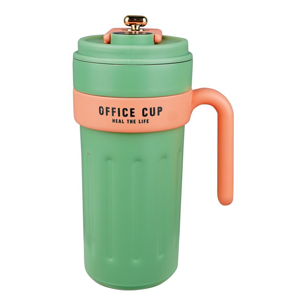 Metal Coffee Mug With Temperature Display & Handgrip, 650ml, Green, 6.9in (H) x 3.3in (W), (8007) 0000982 - Main Image