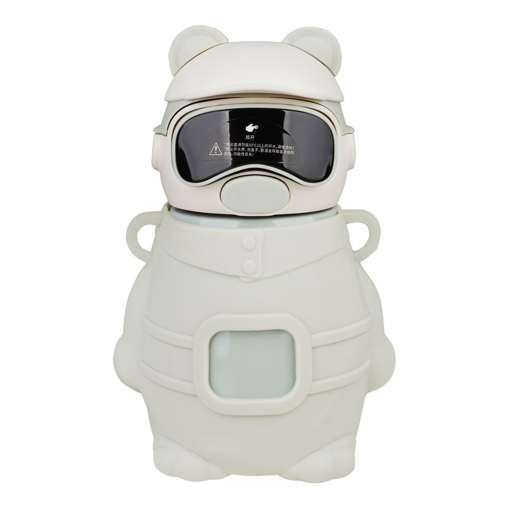 Bear Metal Water Bottle, Grey, 480ml, 5.5in (H) x 3.3in (W), (6281) 0000976 - Main Image