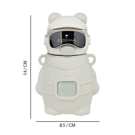 Bear Metal Water Bottle, Grey, 480ml, 5.5in (H) x 3.3in (W), (6281) 0000976 - Image 3
