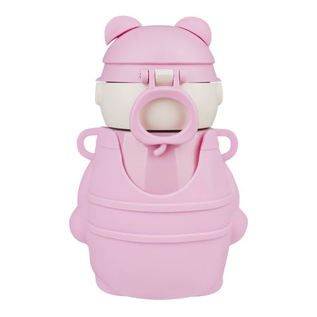 Bear Metal Water Bottle, Pink, 480ml, 5.5in (H) x 3.3in (W), (6281) 0000976 - Image 2