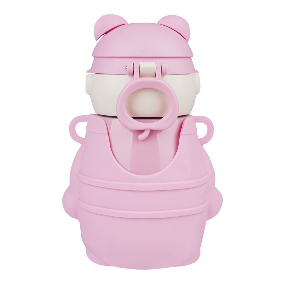 Bear Metal Water Bottle, Pink, 480ml, 5.5in (H) x 3.3in (W), (6281) 0000976 - Image 2