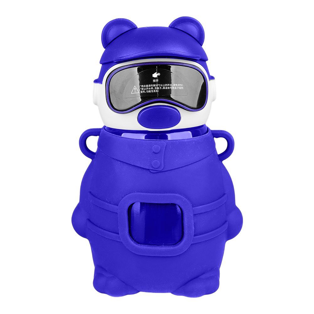 Bear Metal Water Bottle, Blue, 480ml, 5.5in (H) x 3.3in (W), (6281) 0000976 - Main Image