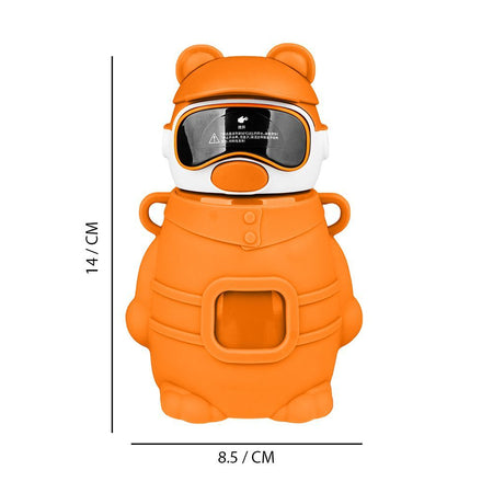 Bear Metal Water Bottle, Orange, 480ml, 5.5in (H) x 3.3in (W), (6281) 0000976 - Image 3