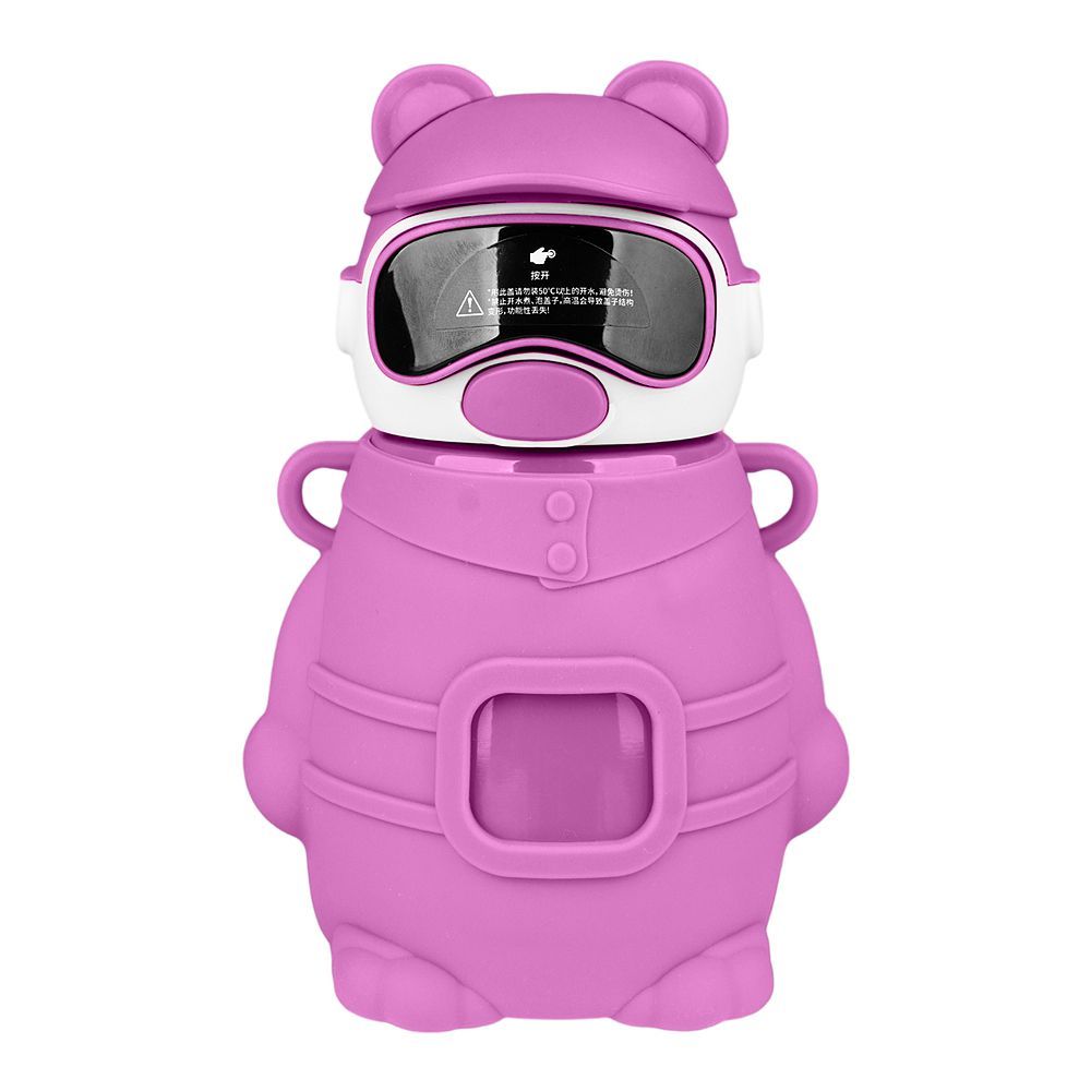 Bear Metal Water Bottle, Purple, 480ml, 5.5in (H) x 3.3in (W), (6281) 0000976 - Main Image