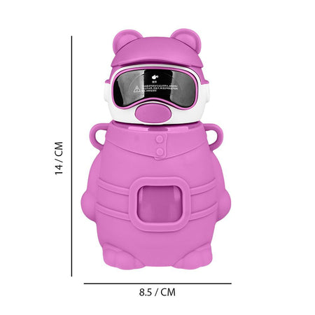 Bear Metal Water Bottle, Purple, 480ml, 5.5in (H) x 3.3in (W), (6281) 0000976 - Image 3