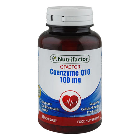 Nutrifactor Qfactor Coenzyme Q10 100mg Food Supplement, Bottle (30 Capsules) - Main Image