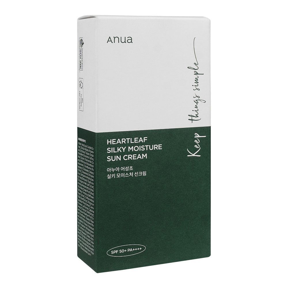 Anua Heartleaf Silky Moisture Sun Cream, SPF-50+, PA+++, 50ml - Image 2