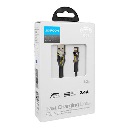 Joyroom 2.4A Lightning Fast Charging Data Cable, 1.2m Cable, Black, S-1230K6 - Image 2