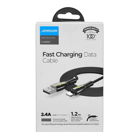 Joyroom 2.4A Lightning Fast Charging Data Cable, 1.2m Cable, Black, S-1230K6 - Image 3