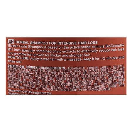 Bioxcin Forte Herbal Shampoo, For Intensice Hair Loss, 100ml - Image 3