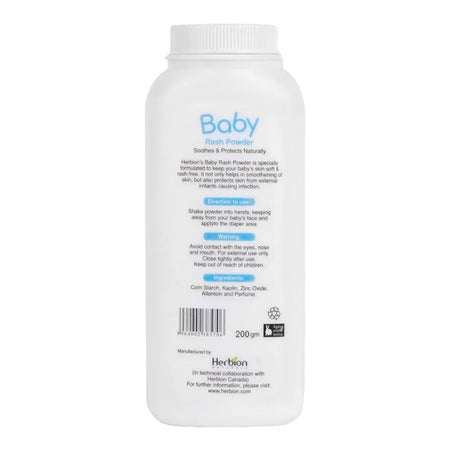 Herbion Naturals Talcum-Free Baby Rash Powder With Corn Starch, 200g - Image 2