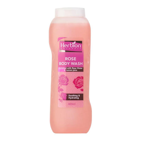 Herbion Naturals Soothing & Hydrating Rose Body Wash, Paraben Free, 400ml - Main Image