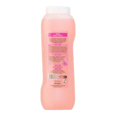 Herbion Naturals Soothing & Hydrating Rose Body Wash, Paraben Free, 400ml - Image 2