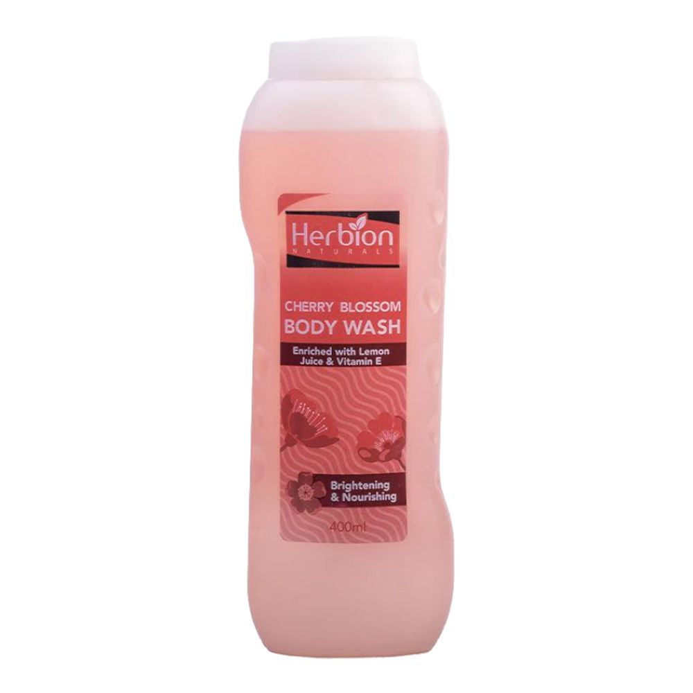 Herbion Naturals Brightening & Nourishing Cherry Blossom Body Wash, Paraben Free, 400ml - Main Image