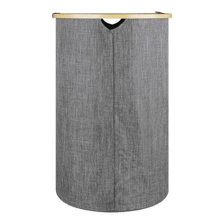 AJF Wooden Laundry Hamper/Basket with Lid, Bathroom Tall Laundry Bin, 23.6in (H) x 15.2in (W) x 12.8in (D), Grey, AY-6 - Image 3