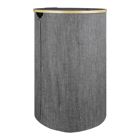 AJF Wooden Laundry Hamper/Basket with Lid, Bathroom Tall Laundry Bin, 27.8in (H) x 17.7in (W), Grey, AY-7 - Main Image