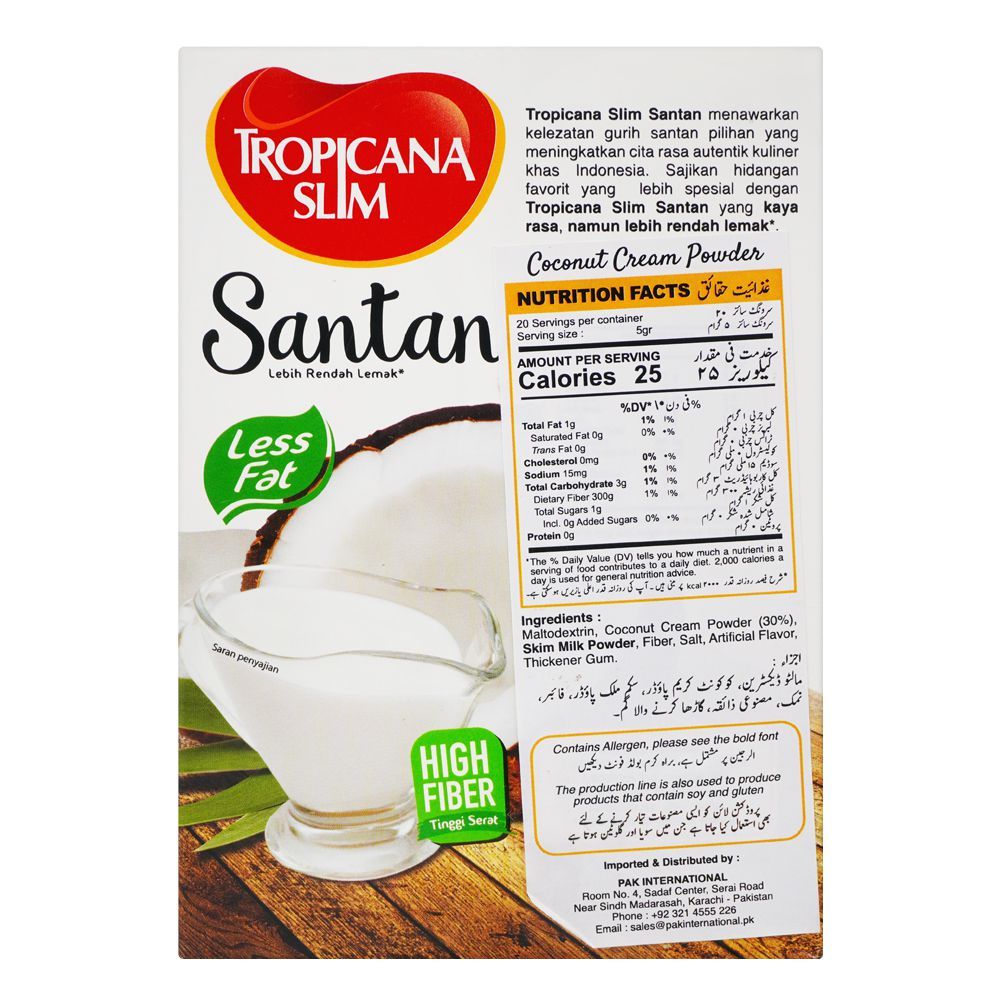 Tropicana Slim Coconut Cream Powder, 100ml - Image 2