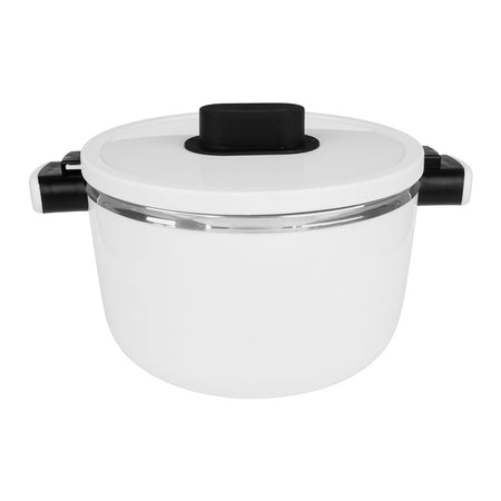 Happy Ware Forte Warmer Pot With Twist-Lock Lid, 3.5 Liter Capacity, 11.6in x 8.7in x 6.5in, White, SU-648 - Image 2