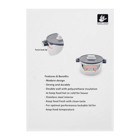 Happy Ware Forte Warmer Pot With Twist-Lock Lid, 3.5 Liter Capacity, 11.6in x 8.7in x 6.5in, Grey, SU-648 - Image 5