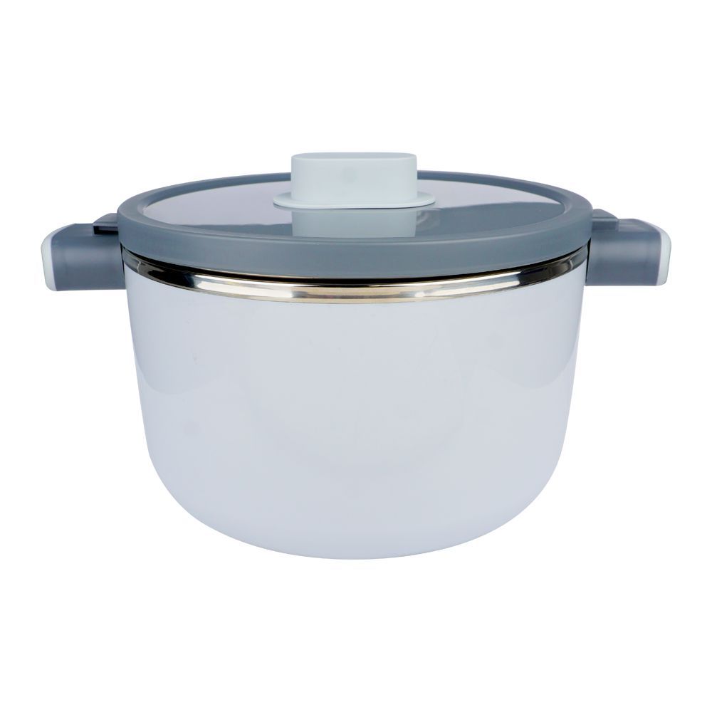 Happy Ware Forte Warmer Pot With Twist-Lock Lid, 5.5 Liter Capacity, 14.4in x 10.2in x 7.3in, Grey, SU-649 - Image 2