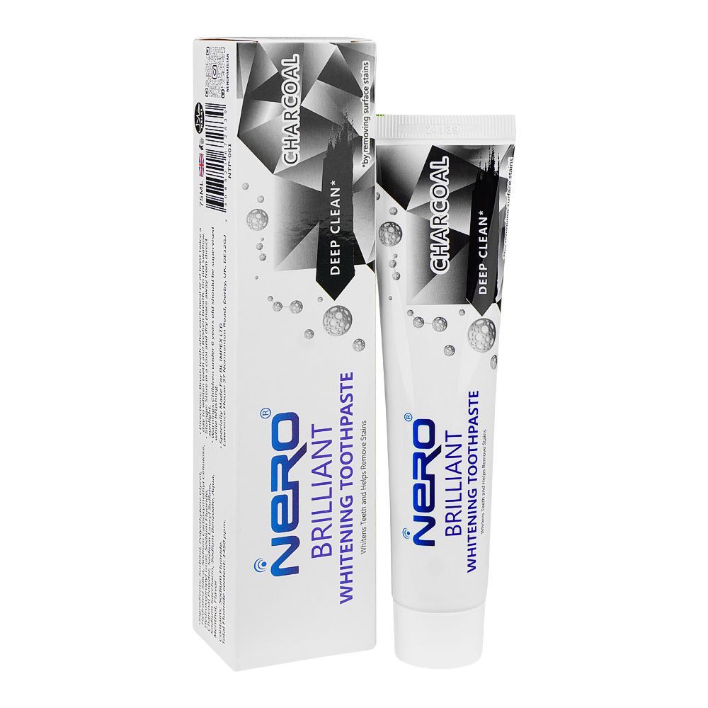 Nero Deep Clean Charcoal Brilliant Whitening Toothpaste, 75ml - Main Image
