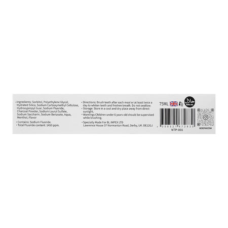 Nero Deep Clean Charcoal Brilliant Whitening Toothpaste, 75ml - Image 3