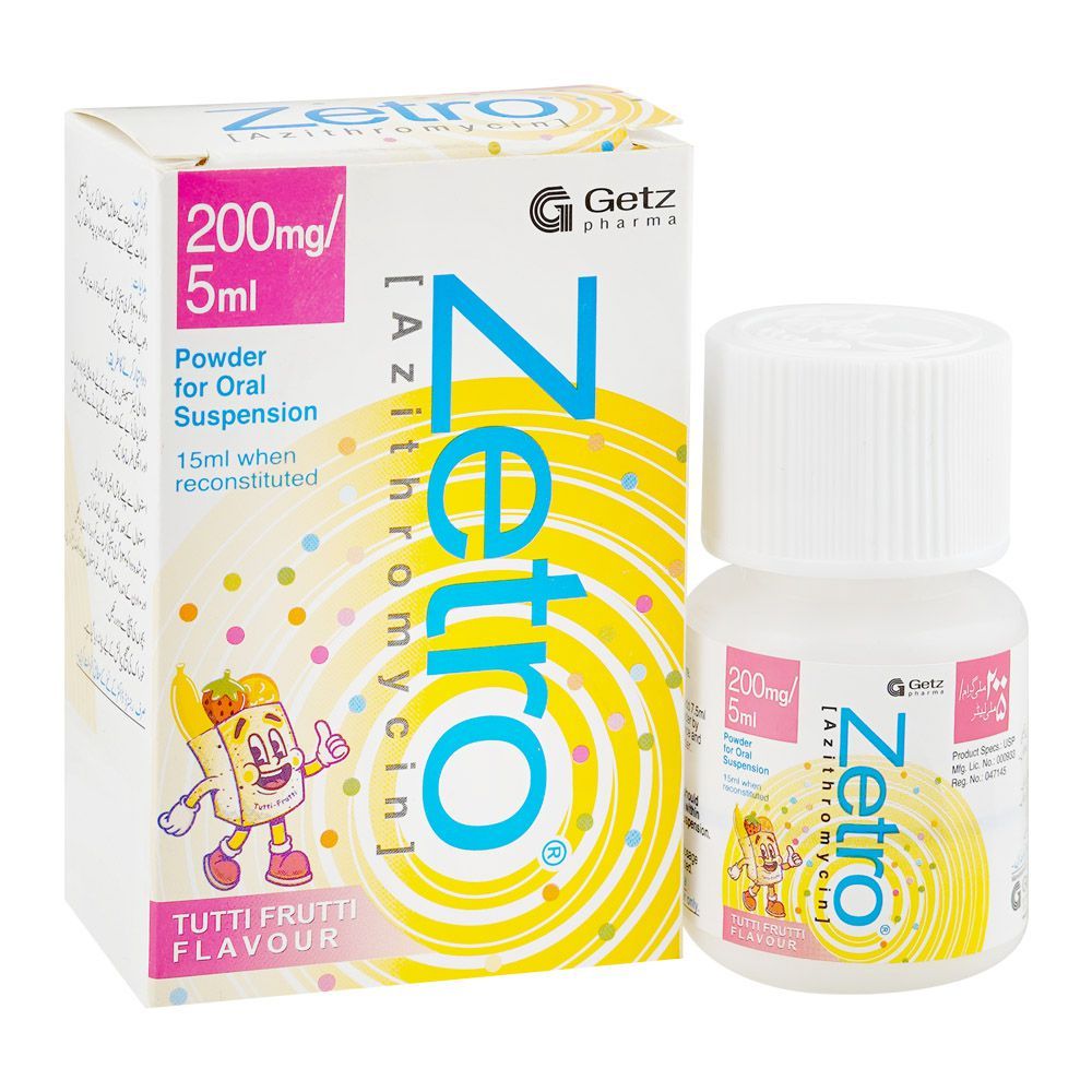 Zetro Oral Suspension, 200mg/5ml - Main Image