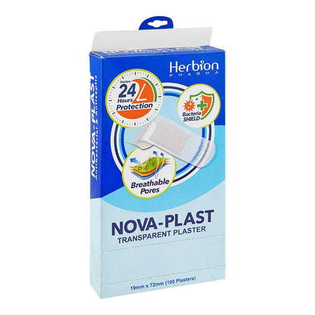 Herbion Nova-Plast Transparent Plaster, 19mm x 72mm, 100-Pack - Main Image