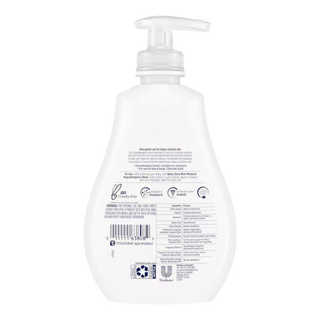 Dove Rich Moisture Sensitive Skin Hypoallergenic Baby Lotion, No Parabens, Cruelty Free, 384ml - Image 2