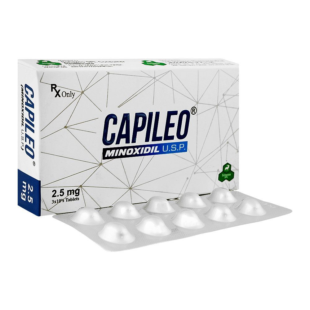 Schazoo Pharmaceutical Capileo Minoxidil U.S.P, 2.5mg, 30-Pack - Main Image