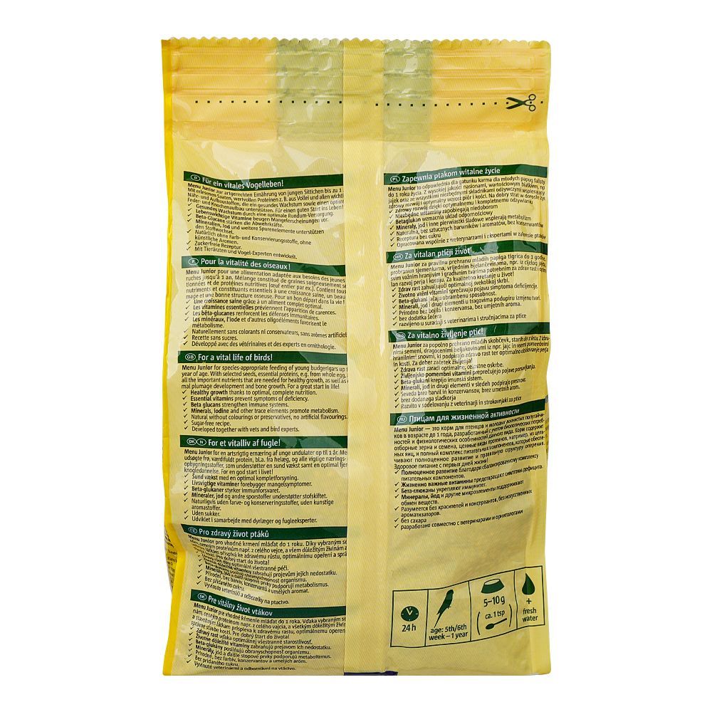 Vitakraft Bird Food Menu Young Budgerigar, 500g Pouch - Image 2