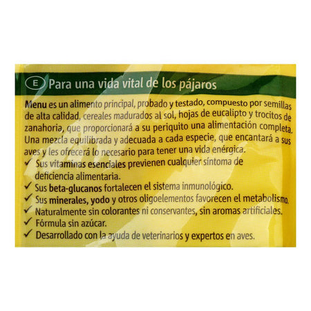 Vitakraft Bird Food Menu Budgerigar, 500g Pouch - Image 5