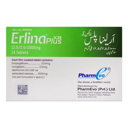 Erlina Plus XR Tablets, 12.5/2.5/1000mg, 14-Pack - Image 2
