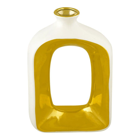 Bhoja Ceramic Vase Candy Jar, Gold, YC-049 - Image 2