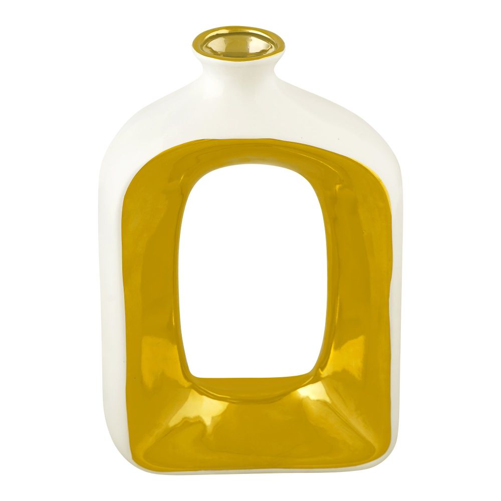 Bhoja Ceramic Vase Candy Jar, Gold, YC-049 - Image 2