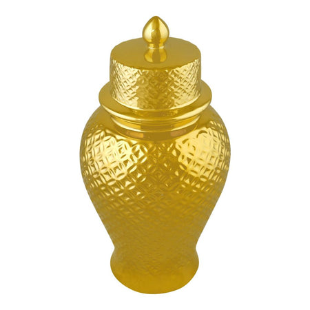 Bhoja Ceramic Vase Candy Jar, Gold, YC-086 - Image 2